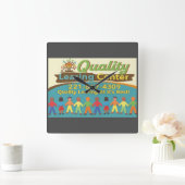 Horloge Carrée Quality Learing Center Time To Lear Clock (Maison)