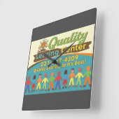 Horloge Carrée Quality Learing Center Time To Lear Clock (Angle)