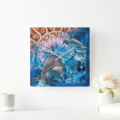 HORLOGE CARRÉE QUAND DOLPHINS RÊVE (Maison)