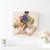 Horloge Carrée Quartier Anniversaire 2 (Maison)