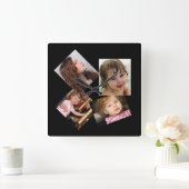 Horloge Carrée Quatre Modèle de collection photo (Maison)