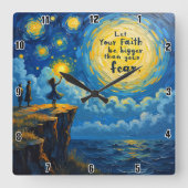 Horloge Carrée Que Ta Foi soit plus grande que ta peur (Recto)