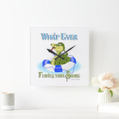 Horloge Carrée Quel que soit ce qui flotte votre serpent (Maison)