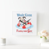 Horloge Carrée Quelle que soit la chèvre (Maison)