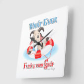 Horloge Carrée Quelle que soit la chèvre (Angle)