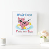 Horloge Carrée Quelle Que Soit La Flotte De Votre Piggy (Maison)