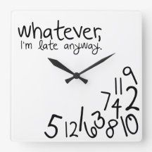 quoi qu'il en soit, je suis en retard de toute faç