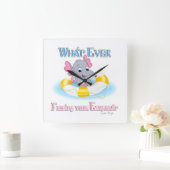 Horloge Carrée Quoi qu'il flotte votre éléphant 3 (Maison)