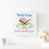 Horloge Carrée Quoi qu'il flotte votre éléphant 4 (Maison)