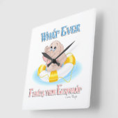 Horloge Carrée Quoi qu'il flotte votre éléphant 4 (Angle)