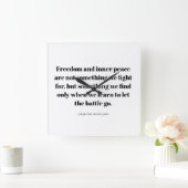 Horloge Carrée Quotes about inner peace (Maison)