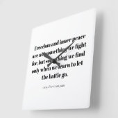 Horloge Carrée Quotes about inner peace (Angle)