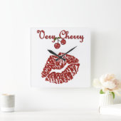 Horloge Carrée RAB Rockabilly très Cherry Kiss (Maison)