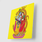 Horloge Carrée Radha Krishna Wall Clock (Angle)