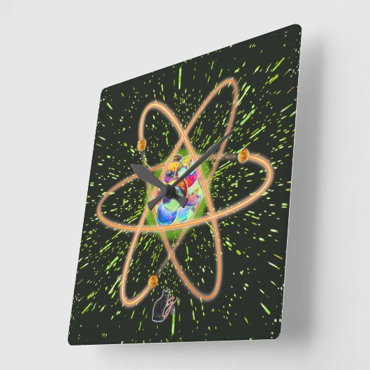 Horloge Carrée Radical Atomic (Angle)