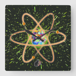 Horloge Carrée Radical Atomique