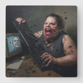 Horloge Carrée Rage Error: System Failure - Ctrl Alt Delirium (Recto)