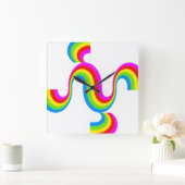 HORLOGE CARRÉE RAINBOW (Maison)