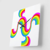 HORLOGE CARRÉE RAINBOW (Angle)