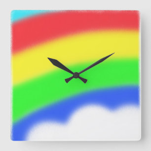 Horloge Carrée Rainbow clock