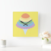 Horloge Carrée Rainbow Cotton Candy (Maison)