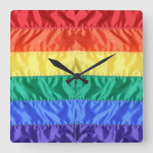 Horloge Carrée Rainbow Flag Gay pride LGBTQ L'amour LGBT