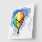 Horloge Carrée Rainbow Hot Air (Angle)