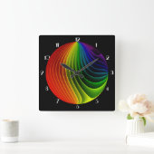 Horloge Carrée Rainbow Twist (Maison)