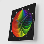 Horloge Carrée Rainbow Twist (Angle)