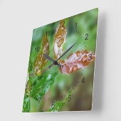 Horloge Carrée Raindrops (Angle)