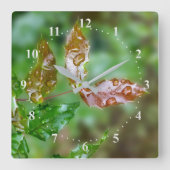 Horloge Carrée Raindrops (Recto)