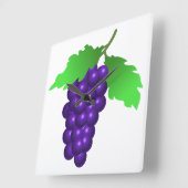 Horloge Carrée Raisins (Angle)