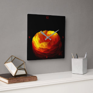 Horloge Carrée Ranunculus.