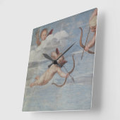 Horloge Carrée Raphael | Le triomphe de Galatea (Angle)