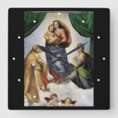 Horloge Carrée Raphael , Sistine Madonna (Recto)