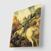Horloge Carrée Raphael's "St. George and the Dragon" (circa 1505) (Angle)