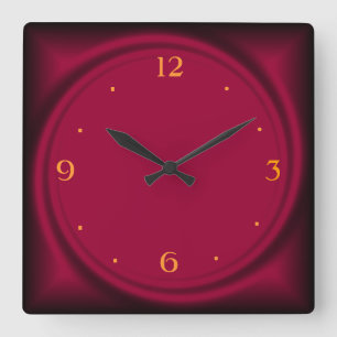 Horloge Carrée Raspberry Swirl>Horloge murale