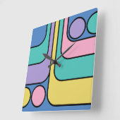 Horloge Carrée Rationalisation Moderne Style rétro Design géométr (Angle)