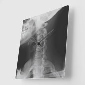 Horloge Carrée Rayé X 2 (Angle)