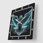 Horloge Carrée Rayon Faucon Rayant (Angle)