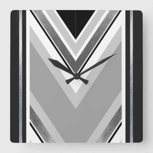 Horloge Carrée Rayures (Recto)