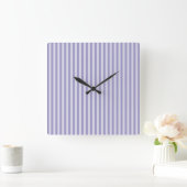 Horloge Carrée Rayures violettes (Maison)