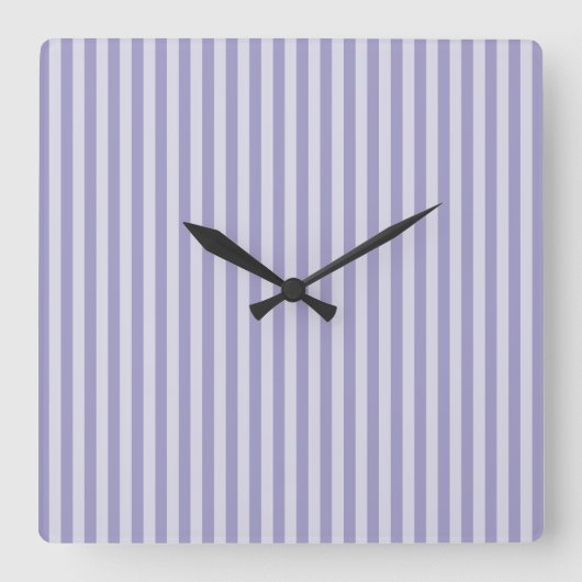 Horloge Carrée Rayures violettes (Recto)