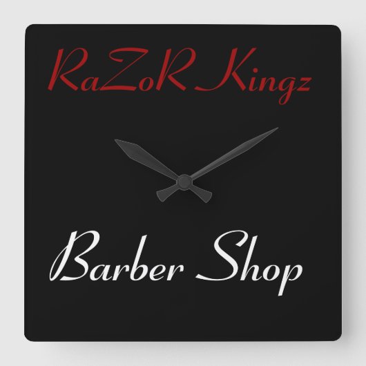 Horloge Carrée RaZoR Kingz Barber Shop (Recto)