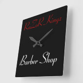 Horloge Carrée RaZoR Kingz Barber Shop (Angle)