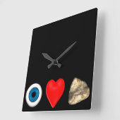 Horloge Carrée Rebus Pour Les Physiciens (Angle)