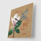 Horloge Carrée Red Be You (Angle)