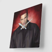 Horloge Carrée Red Gravity wall clock (Angle)