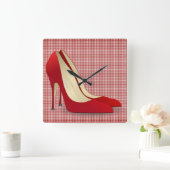 Horloge Carrée red high heheshock clock (Maison)