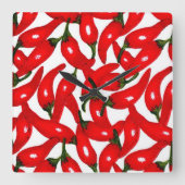 Horloge Carrée Red Hottt Chili (Recto)